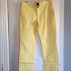 Express! Slim Fit Chinos - Yellow